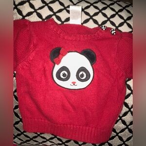 Gymboree Panda sweater and matching accessories